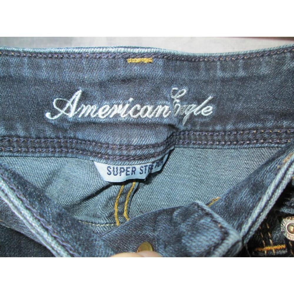American Eagle Slim Boot Jeans Womens Size 8 Regular Blue Denim Stretch - Picture 3 of 13